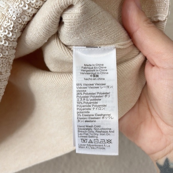 J. Crew Collection sequin halter crop sweater-l tank in beige size XS - Picture 4 of 8